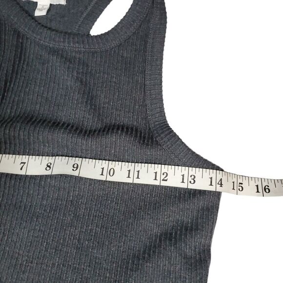 NORDSTROM skater dress gray ribbed knit S - Picture 4 of 6